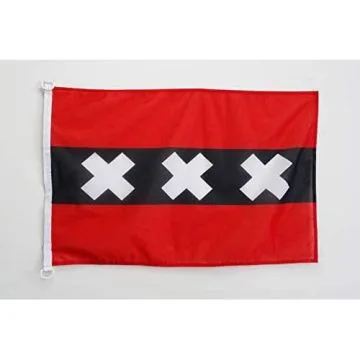 Pavillon nautique Amsterdam 45x30cm - Drapeau de bateau hollandais - Pays-Bas 30 x 45 cm