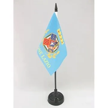 DRAPEAU DE TABLE LATIUM 15x10cm - PETIT DRAPEAUX DE BUREAU ROMAIN - LAZIO - ITALIE 10 x 15 cm