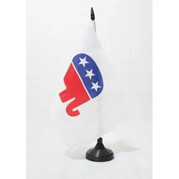 DRAPEAU DE TABLE USA PARTI RÍ?PUBLICAIN 21x14cm - PETIT DRAPEAUX DE BUREAU REPUBLICAN PARTY AMÍ?RICAIN 14 x 21 cm