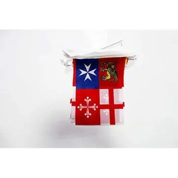 Guirlande 6 mètres 20 Drapeaux Italie 4 Républiques maritimes 21x15 cm - Drapeau naval italien 15 x 21 cm