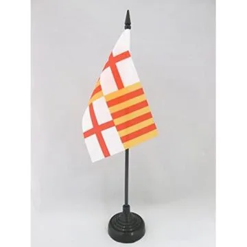 DRAPEAU DE TABLE BARCELONE 15x10cm - PETIT DRAPEAUX DE BUREAU VILLE DE BARCELONA 10 x 15 cm