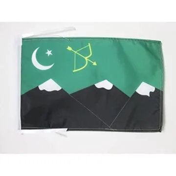 DRAPEAU BURUSHASKIS DU PAKISTAN 45x30cm - PAVILLON BOUROUCHASKI 30 x 45 cm haute qualité