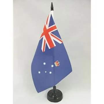 DRAPEAU DE TABLE VICTORIA 21x14cm - PETIT DRAPEAUX DE BUREAU AUSTRALIEN - AUSTRALIE 14 x 21 cm