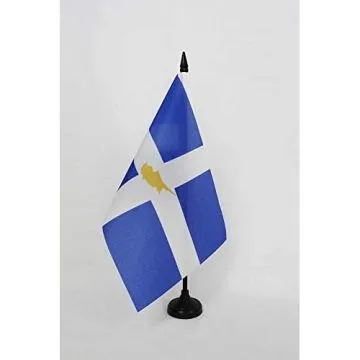 Drapeau de table Chypriotes grecs 21x14cm - PETIT Drapeaux DE BUREAU de l\'île de Chypre 14 x 21 cm