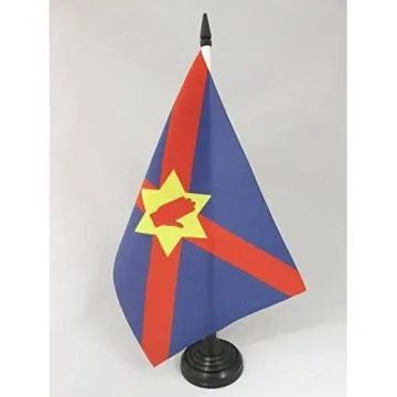 DRAPEAU DE TABLE ULSTER NATION 21x14cm - PETIT DRAPEAUX DE BUREAU NATIONALISTE NORD-IRLANDAIS - IRLANDE DU NORD 14 x 21 cm