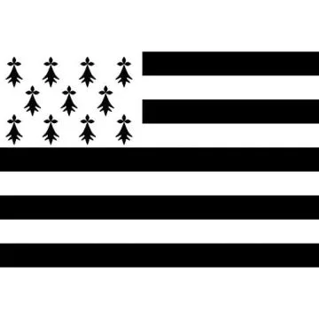DRAPEAU BRETAGNE ALTERNATIF 150x90cm - DRAPEAU BRETON - FRANCE 90 x 150 cm Spécial Extérieur - DRAPEAUX