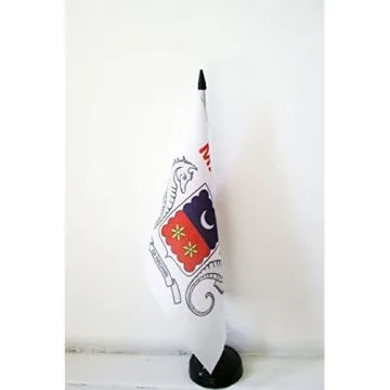 DRAPEAU DE TABLE SOUDAN DU SUD 15x10cm - PETIT DRAPEAUX DE BUREAU SUD SOUDANAIS 10 x 15 cm pointe dorée
