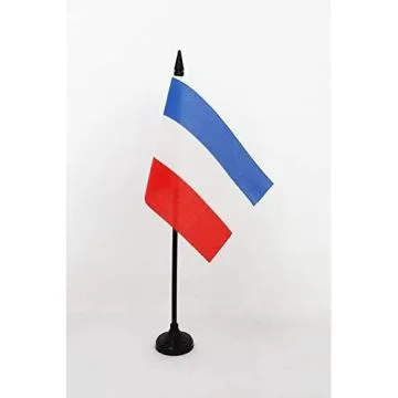 DRAPEAU DE TABLE SERBIE-ET-MONTÉNÉGRO 15x10cm - PETIT DRAPEAUX DE BUREAU SERBE - MONTÉNÉGRIN 10 x 15 cm