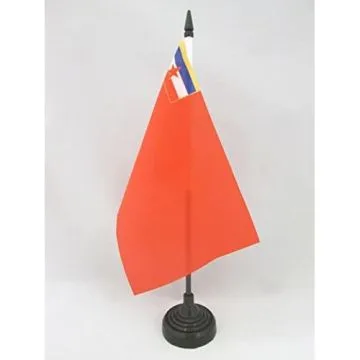 DRAPEAU DE TABLE RÉPUBLIQUE SOCIALISTE DE BOSNIE-HERZÉGOVINE 1945?1992 21x14cm - PETIT DRAPEAUX DE BUREAU BOSNIEN ANCIEN 14 x 21 cm