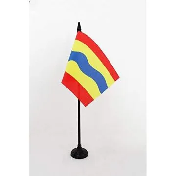 DRAPEAU DE TABLE PROVINCE DE OVERIJSSEL 15x10cm - PETIT DRAPEAUX DE BUREAU OVERIJSSEL AUX PAYS-BAS 10 x 15 cm