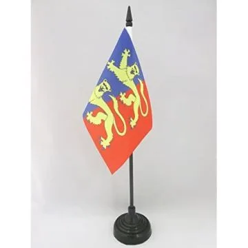 DRAPEAU DE TABLE MANCHE 15x10cm - PETIT DRAPEAUX DE BUREAU DÉPARTEMENT FRANÇAIS - NORMANDIE 10 x 15 cm