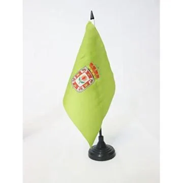 DRAPEAU DE TABLE PROVINCE DE GRENADE 21x14cm - PETIT DRAPEAUX DE BUREAU GRANADA EN ANDALOUSIE 14 x 21 cm