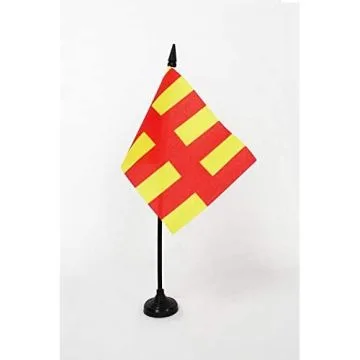 DRAPEAU DE TABLE COMTÉ DE NORTHUMBERLAND 15x10cm - PETIT DRAPEAUX DE BUREAU COUNTY OF NORTHD. - ANGLETERRE 10 x 15 cm