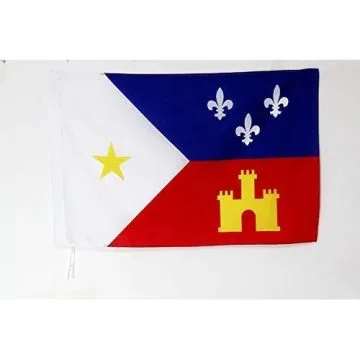 Drapeau Cajuns de Louisiane 150x90cm - Drapeau des Cadiens 90 x 150 cm Fourreau pour hampe