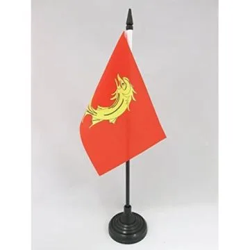DRAPEAU DE TABLE LOIRE 15x10cm - PETIT DRAPEAUX DE BUREAU DÉPARTEMENT LIGÉRIEN 10 x 15 cm