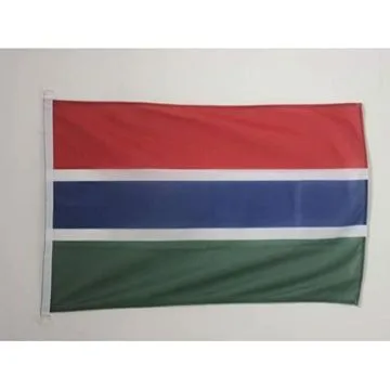 Bandera nautica gambiana 45x30cm - Compra/Venta Banderas naúticas de Gambia 30 x 45 cm con anillos