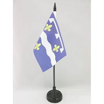 DRAPEAU DE TABLE LOIRET 15x10cm - PETIT DRAPEAUX DE BUREAU DÉPARTEMENT FRANÇAIS - CENTRE 10 x 15 cm