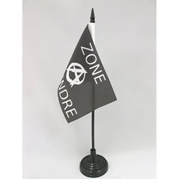 DRAPEAU DE TABLE ZONE À DÉFENDRE ZAD 15x10cm - PETIT DRAPEAUX DE BUREAU ZADISTE - ZADISTES 10 x 15 cm