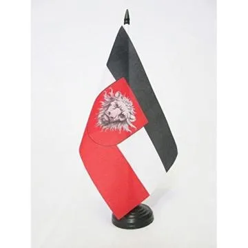 DRAPEAU DE TABLE AFRIQUE ORIENTALE ALLEMANDE 1885-1919 21x14cm - PETIT DRAPEAUX DE BUREAU EMPIRE COLONIAL ALLEMAND 14 x 21 cm