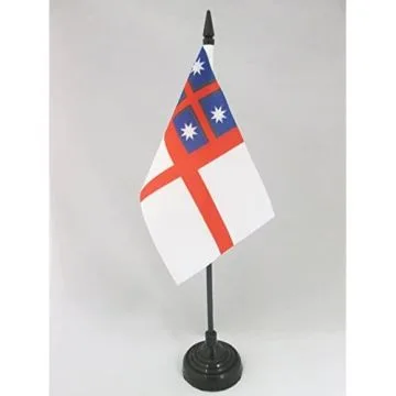 DRAPEAU DE TABLE CONFÉDÉRATION DES TRIBUS UNIES DE NOUVELLE-ZÉLANDE 15x10cm - PETIT DRAPEAUX DE BUREAU NÉO-ZÉLANDAIS 10 x 15 cm