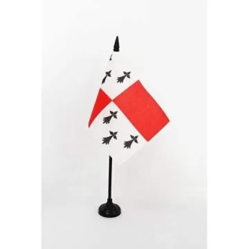 DRAPEAU DE TABLE PAYS DE DOL 15x10cm - PETIT DRAPEAUX DE BUREAU BRO-ZOL EN BRETAGNE 10 x 15 cm