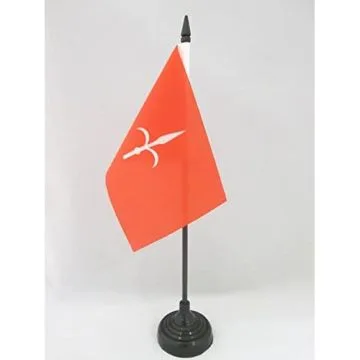 DRAPEAU DE TABLE TERRITOIRE LIBRE DE TRIESTE 1947-1954 15x10cm - PETIT DRAPEAUX DE BUREAU TERRITORIO LIBERO DI TRIESTE 10 x 15 cm