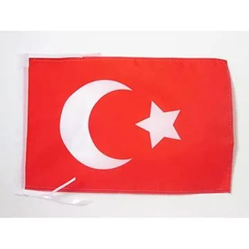 DRAPEAU EMPIRE OTTOMAN 45x30cm - PAVILLON ANCIENNE TURQUIE 30 x 45 cm haute qualité