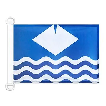 Pavillon nautique Île de Wight 45x30 cm Anneaux Plastiques