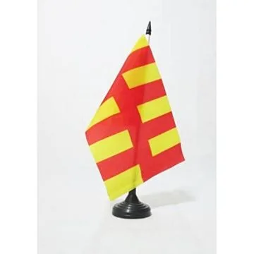DRAPEAU DE TABLE COMTÍ? DE NORTHUMBERLAND 21x14cm - PETIT DRAPEAUX DE BUREAU COUNTY OF NORTHD. - ANGLETERRE 14 x 21 cm