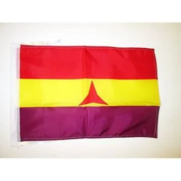DRAPEAU ESPAGNOL RÉPUBLICAIN BRIGADES INTERNATIONALES 45x30cm - PAVILLON ESPAGNE RÉPUBLICAINE 30 x 45 cm haute qualité