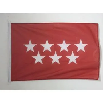 PAVILLON NAUTIQUE COMMUNAUTÍ? DE MADRID 45x30cm - DRAPEAU DE BATEAU MADRILÍ?NE - ESPAGNE 30 x 45 cm