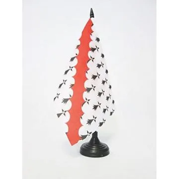 DRAPEAU DE TABLE COMTÍ? DE BROÍ?REC 21x14cm - PETIT DRAPEAUX DE BUREAU BRO-EREG VANNETAIS 14 x 21 cm