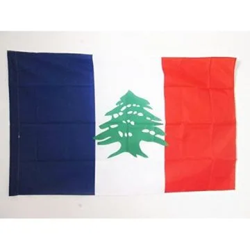 DRAPEAU GRAND LIBAN 1920-1943 90x60cm - DRAPEAU DU LIBAN FRANÍ?AIS 60 x 90 cm Fourreau pour hampe