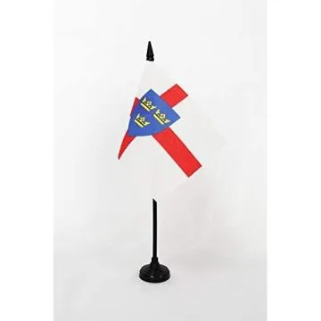 DRAPEAU DE TABLE EST-ANGLIE 15x10cm - PETIT DRAPEAUX DE BUREAU EAST ANGLIA - ANGLETERRE 10 x 15 cm