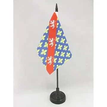 DRAPEAU DE TABLE COMTÉ DE LA MARCHE 15x10cm - PETIT DRAPEAUX DE BUREAU PROVINCE FRANCE - CREUSE 10 x 15 cm