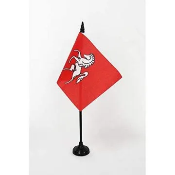 DRAPEAU DE TABLE COMTÉ DE KENT 15x10cm - PETIT DRAPEAUX DE BUREAU COUNTY OF KENT - ANGLETERRE 10 x 15 cm