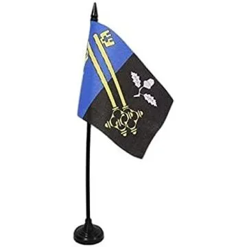DRAPEAU DE TABLE COMTÉ DE SURREY 15x10cm - PETIT DRAPEAUX DE BUREAU COUNTY OF SURREY - ANGLETERRE 10 x 15 cm