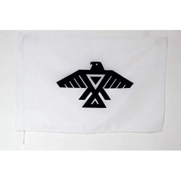 Drapeau Anishinabek d\'Ontario 150x90cm - Drapeau Anishinaabe 90 x 150 cm Fourreau pour hampe