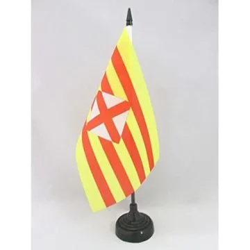 DRAPEAU DE TABLE PROVINCE DE BARCELONE 21x14cm - PETIT DRAPEAUX DE BUREAU PROVINCIA DE BARCELONA 14 x 21 cm