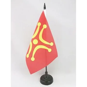 DRAPEAU DE TABLE CANTABRIE INDÉPENDENTISTE 21x14cm - PETIT DRAPEAUX DE BUREAU RÉGIONALISTE LABARO CANTABRIA 14 x 21 cm