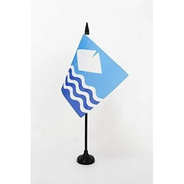 DRAPEAU DE TABLE ÎLE DE WIGHT 15x10cm - PETIT DRAPEAUX DE BUREAU ISLE OF WIGHT - ANGLETERRE 10 x 15 cm