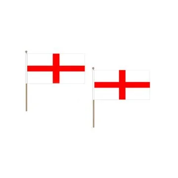 DRAPEAU ANGLETERRE 45x30cm HAMPE en bois - LOT DE 10 DRAPEAUX ANGLAIS 30 x 45 cm