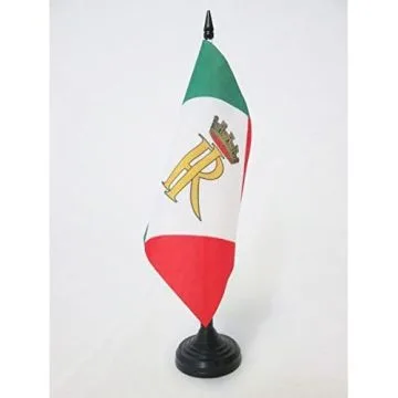 DRAPEAU DE TABLE PRÍ?SIDENT Í?MÍ?RITE DE LA RÍ?PUBLIQUE ITALIENNE 15x15cm - PETIT DRAPEAUX DE BUREAU PRÍ?SIDENTIEL D\'ITALIE 15 x 15 cm