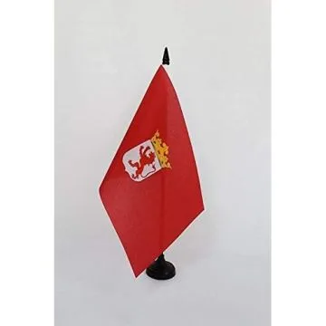 Drapeau de table Province de León 21x14cm - PETIT Drapeaux DE BUREAU Leon en Castille-et-Leon 14 x 21 cm