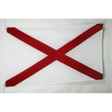DRAPEAU ALABAMA 150x90cm - DRAPEAU ETAT AMÉRICAIN - USA - ETATS-UNIS 90 x 150 cm Polyester léger