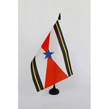 Drapeau de table Hani 21x14cm - PETIT Drapeaux DE BUREAU des Akha 14 x 21 cm