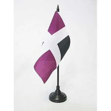 DRAPEAU DE TABLE ORDONNANCE DU RÍ?GIMENT D\'AUVERGNE 1635-1791 15x15cm - PETIT DRAPEAUX DE BUREAU BOURG DE LESPINASSE 15 x 15 cm