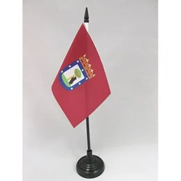 DRAPEAU DE TABLE MADRID 15x10cm - PETIT DRAPEAUX DE BUREAU VILLE DE MADRID 10 x 15 cm