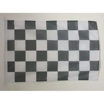 DRAPEAU DAMIER NOIR ET BLANC 150x90cm - DRAPEAU Í? DAMIERS - COURSE AUTOMOBILE - FORMULE 1 90 x 150 cm Spécial Extérieur - DRAPEAUX