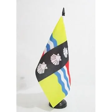 DRAPEAU DE TABLE COMTÍ? DE BEDFORDSHIRE 21x14cm - PETIT DRAPEAUX DE BUREAU COUNTY OF BEDS. - ANGLETERRE 14 x 21 cm